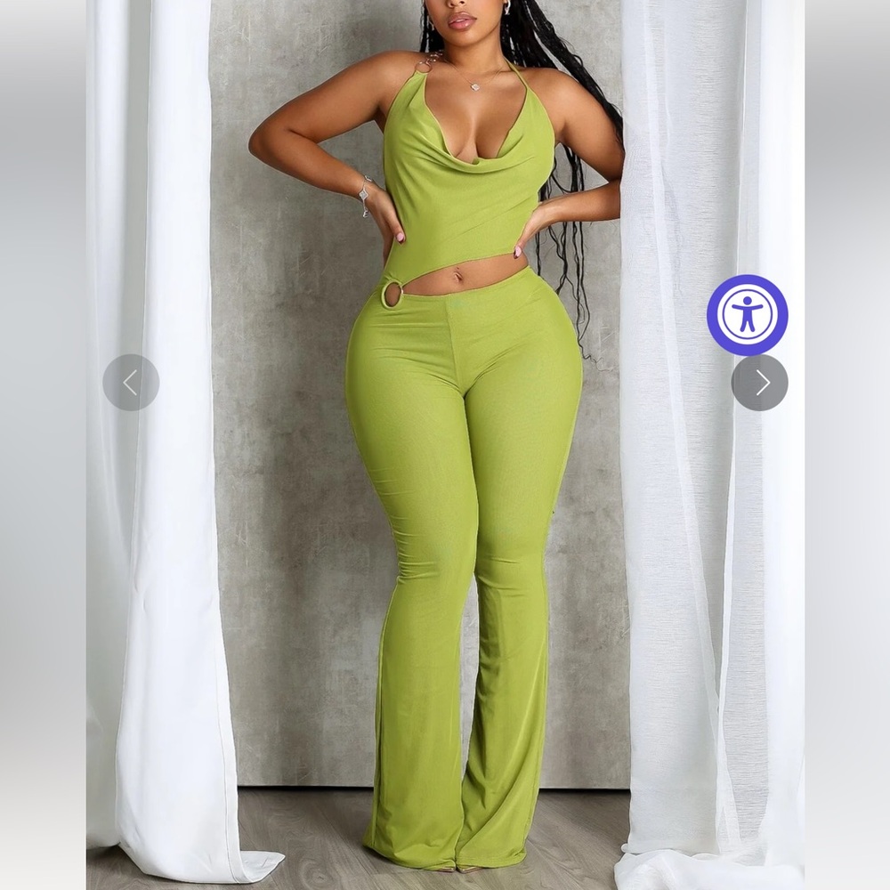 Green Halter Jumpsuit